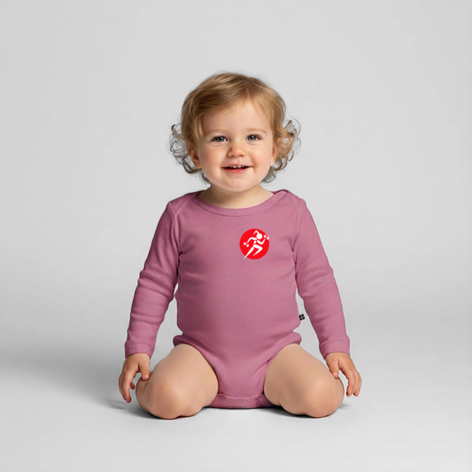 Organic Longsleeve Baby Bodysuit - mauve