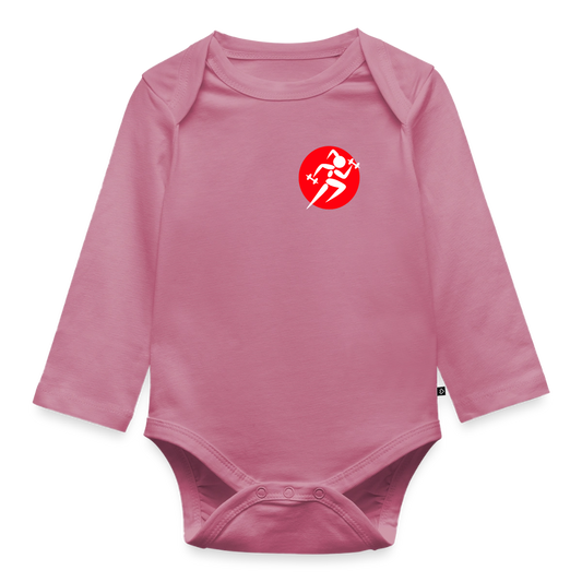Organic Longsleeve Baby Bodysuit - mauve